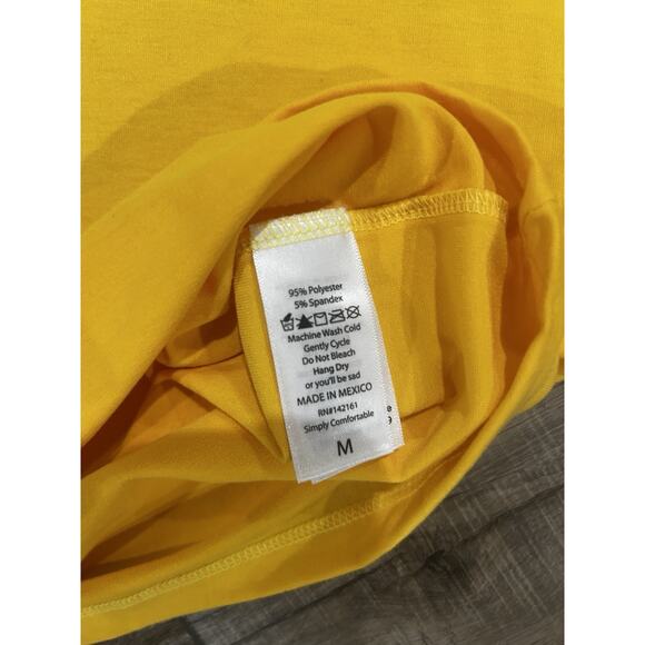 NWT LuLaRoe MEDIUM Liv T-Shirt Gold Dark Brown‎ Ringer Good Morning Sunshine Sun - Picture 5 of 5